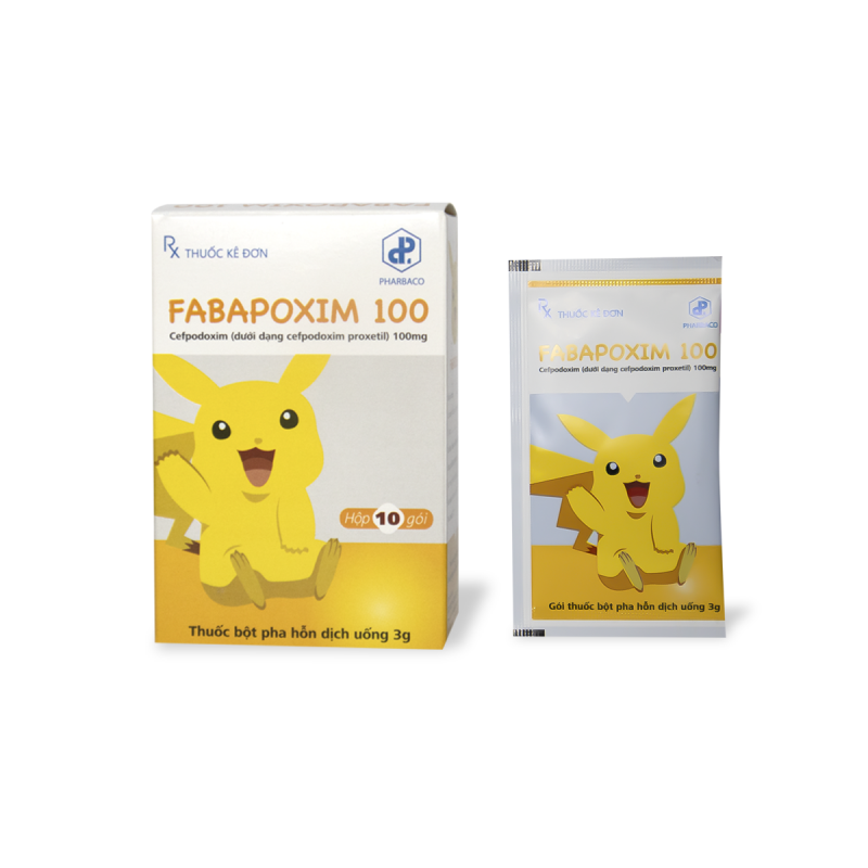 THUỐC BỘT PHA HỖN DỊCH UỐNG FABAPOXIM 100